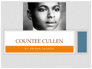 Countee cullen - classicalteam11