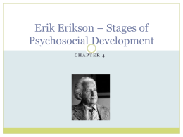 Erikson's Psychosocial Stages Summary Chart