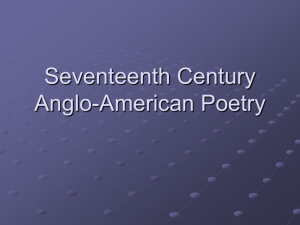 Seventeenth Century Anglo
