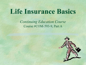 Life Insurance Basics Seminar Presentation