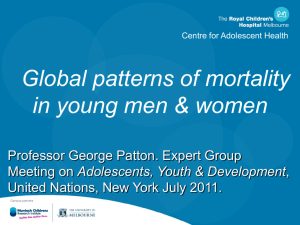 Global patterns of mortality in young people