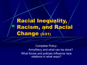 Racial Inequality, Racism, and Racial Change