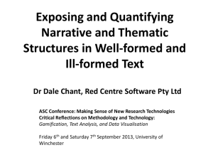 Exposing and Quantifying Narrative and Thematic Structures in Well