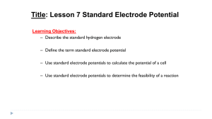 Standard Electrode Potentials