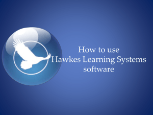 How to Use Hawkes Learning Systems Math Courseware