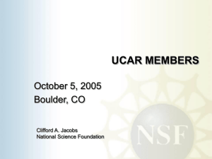 NSF - University Corporation for Atmospheric Research
