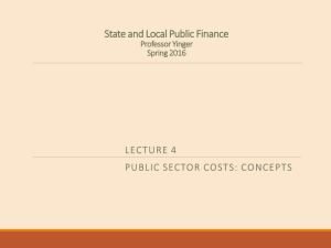 Public Sector Costs: Concepts