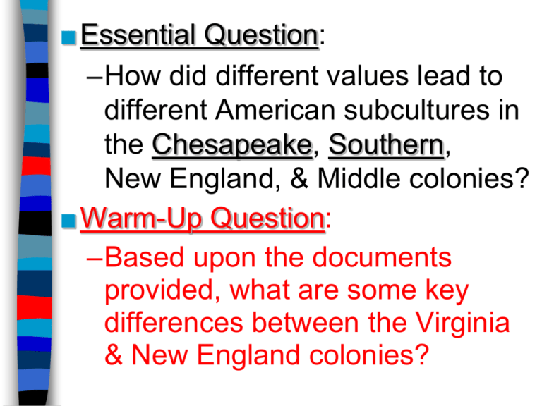 chesapeake vs new england