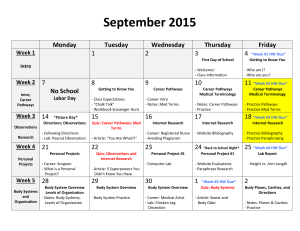 Medical Science 9 Curriculum Map