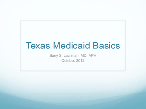 Texas Medicaid Basics - Dallas Area Interfaith