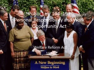 Personal Responsibility and Work Opportunity Act