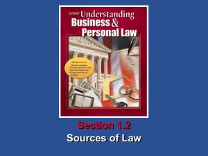 Section 1.2 Assessment Understanding Business and Personal Law