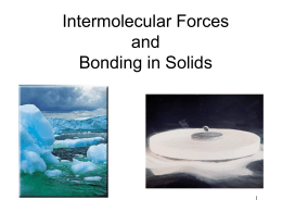 Intermolecular Forces Worksheet