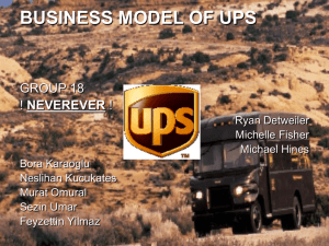 BUSINESS MODEL OF UPS