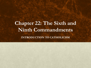 Chapter 22: The Sixth and Ninth Commandments