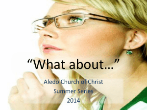 What about - Aledo Church of Christ