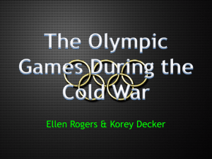 The Olympic Games During the Cold War