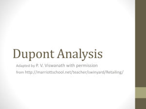 Slides on Dupont Analysis