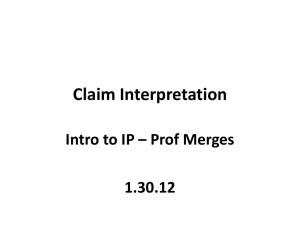 Claim Interpretation