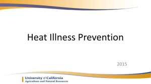 Heat Illness Slides 2015 - Environmental Health & Safety Resources