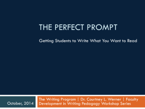 Writing the Perfect Prompt