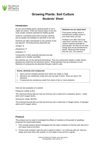 6a Growing plants - soil culture - student sheet