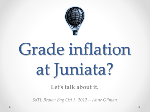 Grade inflation at Juniata?