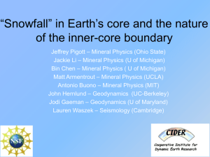 'Snowfall' in Earth's core and the nature of the inner