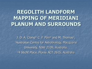 REGOLITH LANDFORM MAPPING OF MERIDIANI PLANUM AND