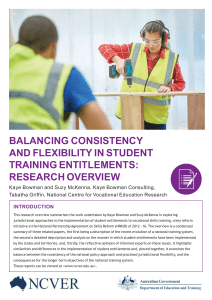 Balancing consistency and flexibility in student training entitlements