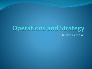 Operations and Strategy