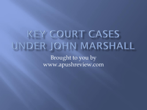Key Court Cases Under John Marshall