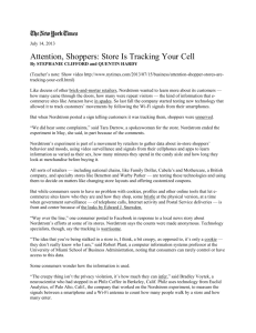 July 14, 2013 Attention, Shoppers: Store Is Tracking Your Cell By
