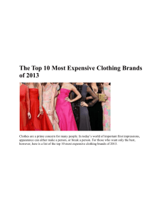 The Top 10 Most Expensive Clothing Brands of 2013