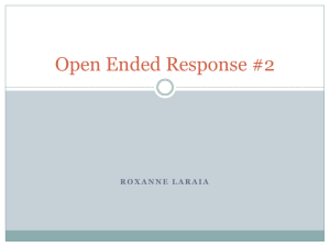 Open Ended Response #2