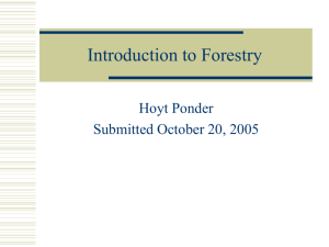 Forestry Intro - Hoyt Ponder - Louisiana Association of FFA