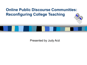 Online Public Discourse Communities: Reconfiguring College
