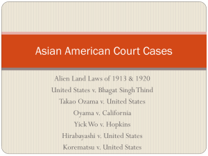 Asian American Court Cases