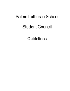 Student Council General Guidelines