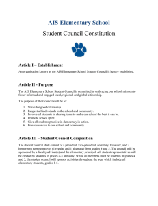 Article VI – Student Council Meetings