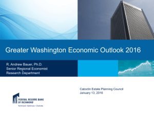 Greater Washington Economic Outlook 2016