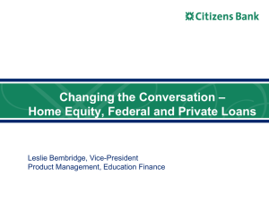 Changing the Conversation - Home Equity Federal and