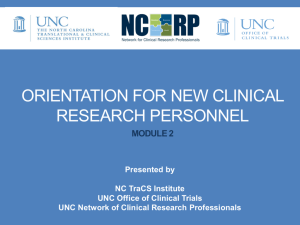 Powerpoint - UNC Network for Research Professionals (NRP)