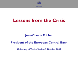 Lessons from the Crisis