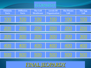 Cell Boundary and Diversity Jeopardy