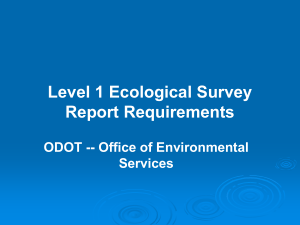 Level 1 Ecological Survey Report Requirements