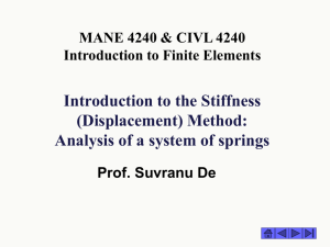 "Direct Stiffness" Method: Spring Elements