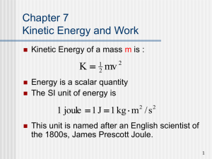 Kinetic energy and work