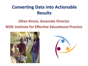 Using NSSE data for improvement throughout the entire university
