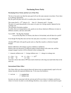 Purchasing Power Parity